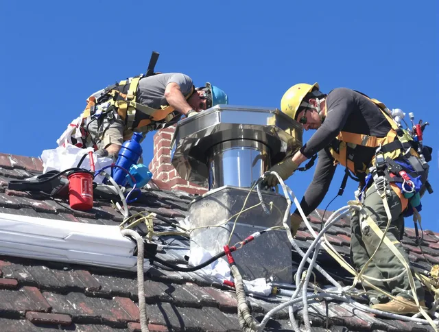 Protective chimney cap installed by Grafton Chimney Sweep in Grafton, MA