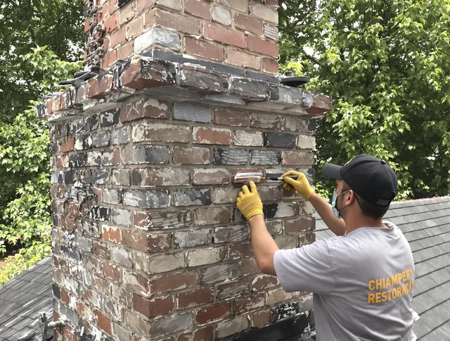 In-progress chimney restoration by Grafton Chimney Sweep in Grafton, MA