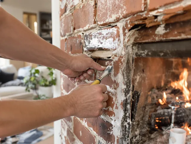 Routine fireplace repair by Grafton Chimney Sweep in Grafton, MA
