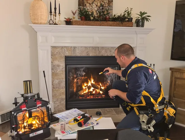 Safety-focused fireplace inspection by Grafton Chimney Sweep in Grafton, MA