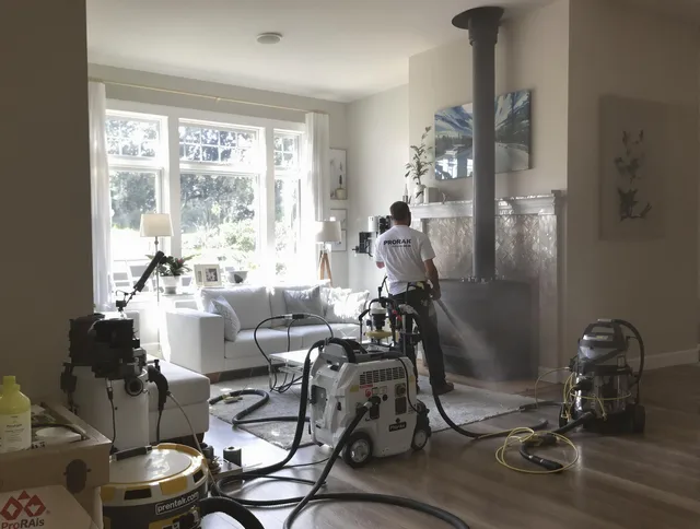 Soot removal service by Grafton Chimney Sweep for a fireplace in Grafton, MA